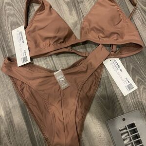 Women's Tan Bikini Set
